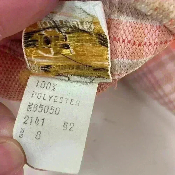 Amazing vintage JCPenney polyester jacket with belt size small vintage size 8 - Picture 3 of 13